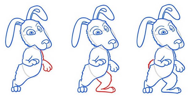 Hasen-Cartoon-Zeichnung, Bilder auf weißem, transparentem Hintergrund