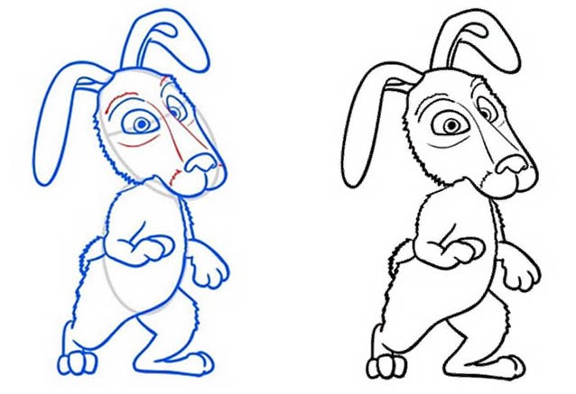 Hasen-Cartoon-Zeichnung, Bilder auf weißem, transparentem Hintergrund