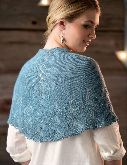 Gestrickte Einfassung für einen Schal. Schema und Beschreibung für Anfänger