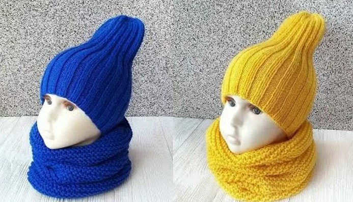 Mit Nadeln gestrickte Kürbismütze. Schemata und Beschreibung für Anfänger