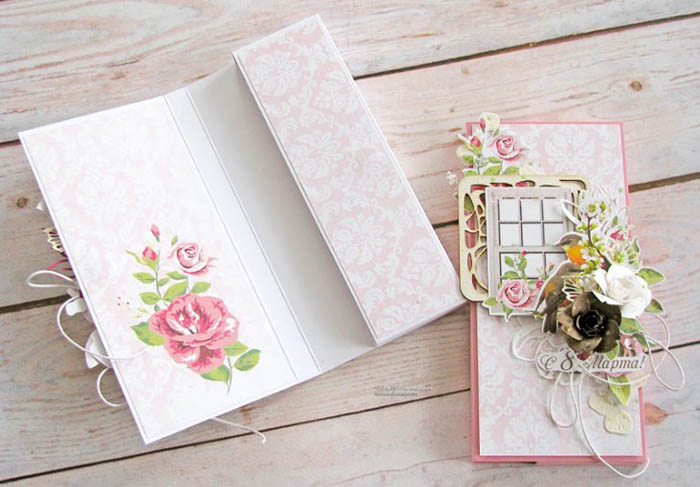 Schokoladenmaschine zum Selbermachen. Vorlage, Scrapbooking, Meisterklasse