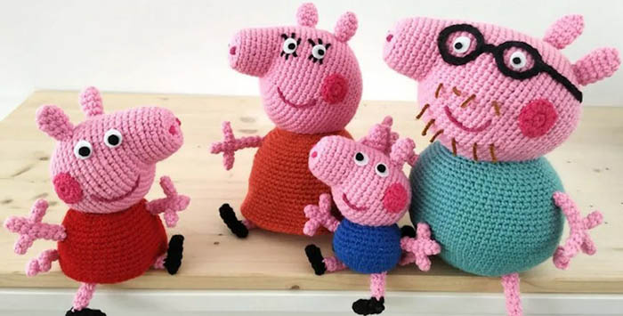 Peppa Wutz häkeln. Schema und Beschreibung, Amigurumi