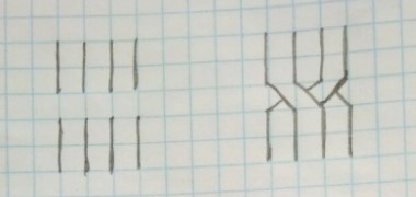 Wie man mit einem Bleistift Zöpfe auf Zellen in einem Notizbuch zeichnet, Anime