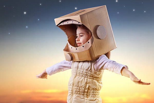 DIY Astronautenkostüm, Helm für Kinder für Kindergarten, Junge, Mädchen