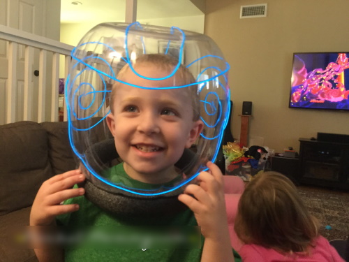 DIY Astronautenkostüm, Helm für Kinder für Kindergarten, Junge, Mädchen