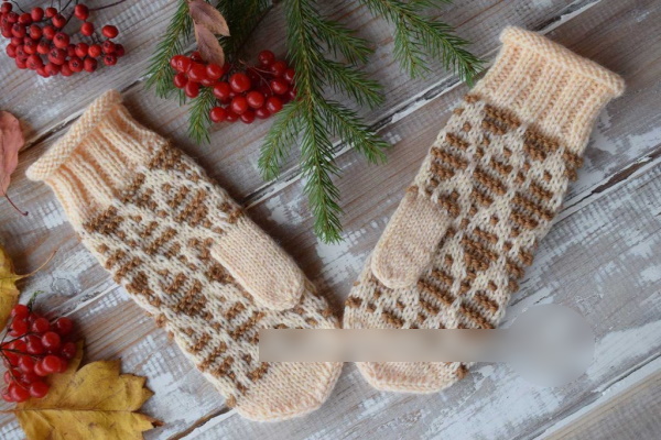 Faules Jacquardstricken. Schnittmuster mit Beschreibung für Socken, Fäustlinge, Hausschuhe, Füßlinge
