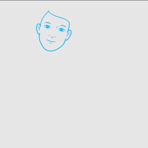 Zeichnung einer Familie von 3-4-5 Personen für ein Kind mit Bleistift
