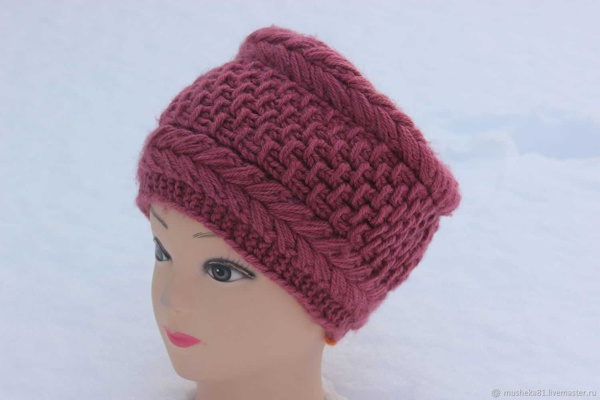 Gestrickte Kubanka-Mütze für Damen. Schema mit Beschreibung, Meisterklasse