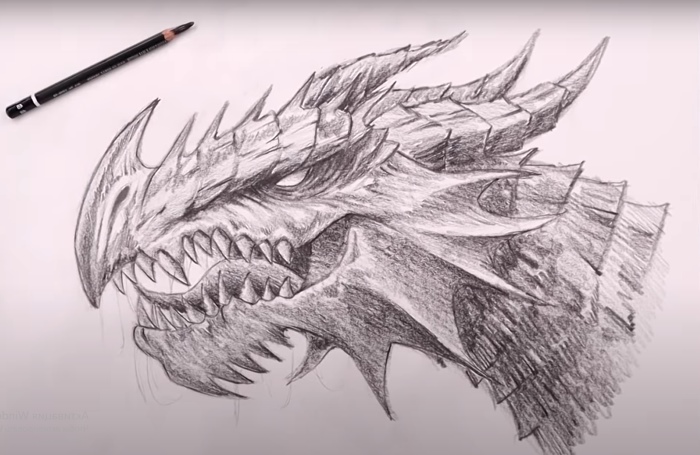 Lass uns einen Drachen zeichnen! 60 Zeichnungen für Kinder einfach, leicht Bleistift