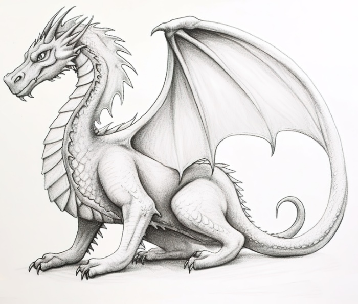 Lass uns einen Drachen zeichnen! 60 Zeichnungen für Kinder einfach, leicht Bleistift