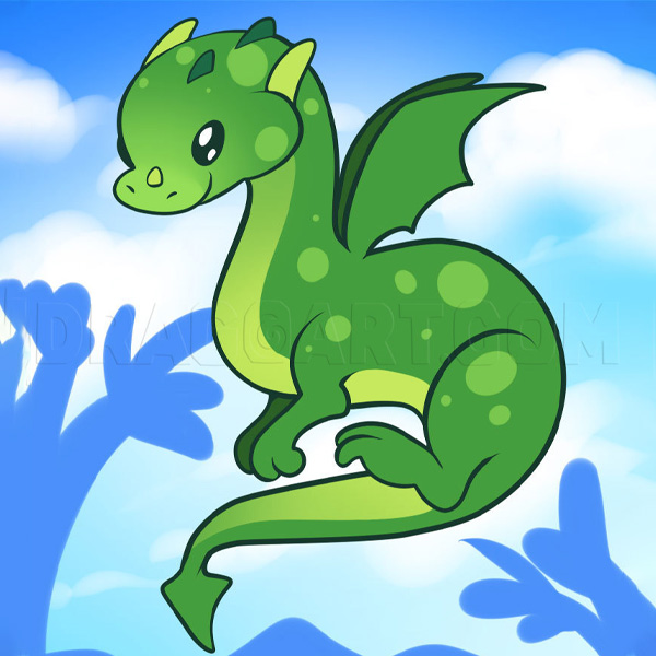 Lass uns einen Drachen zeichnen! 60 Zeichnungen für Kinder einfach, leicht Bleistift