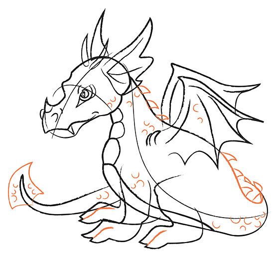 Lass uns einen Drachen zeichnen! 60 Zeichnungen für Kinder einfach, leicht Bleistift