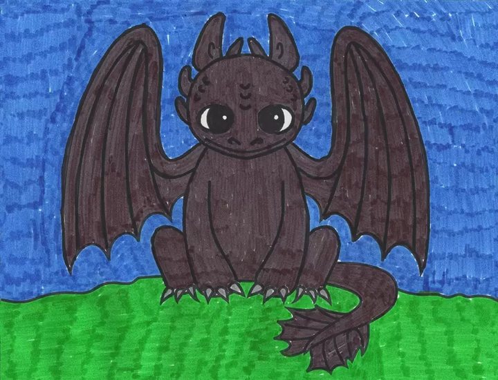 Lass uns einen Drachen zeichnen! 60 Zeichnungen für Kinder einfach, leicht Bleistift