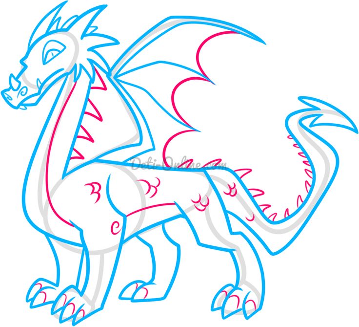 Lass uns einen Drachen zeichnen! 60 Zeichnungen für Kinder einfach, leicht Bleistift