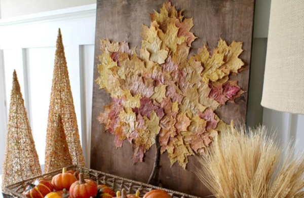 Ekibana Herbst mit eigenen Händen aus Naturmaterial