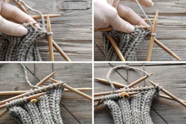 Indianerkeil für den Daumen mit Stricknadeln. Schema