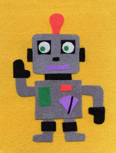 DIY-Papierroboter. Schemata, Vorlagen