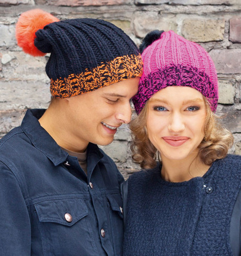 Herrenhut für rundes Gesicht. Foto, Strickmuster