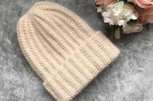 Muster zum Stricken von Mützen. Schema mit Beschreibung in einem Kreis volumetrisch, Perle, Cloque, Zopf