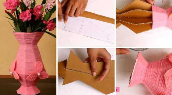 DIY-Pappvase für Kinder. Meisterklasse
