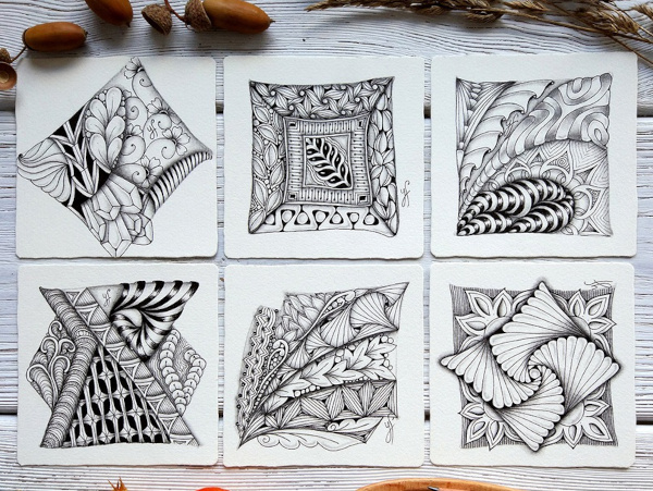 Zentangle (Zentangle) was ist das, Zeichentechnik, Bilder
