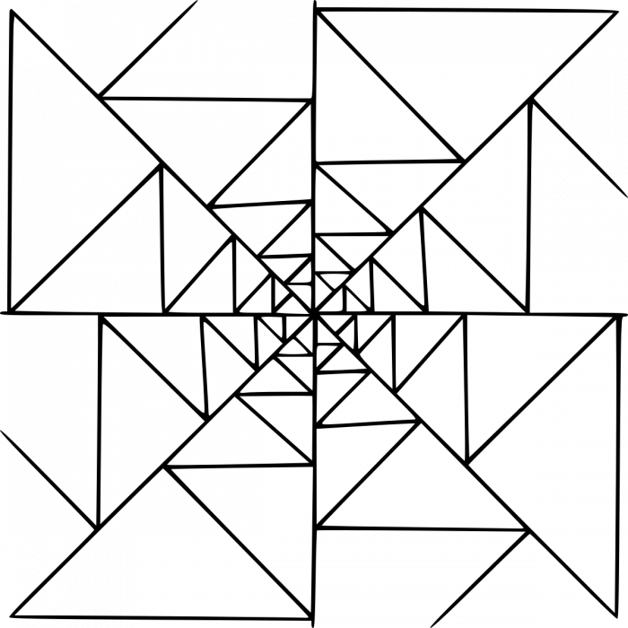 Ornament aus geometrischen Formen. 80 Muster