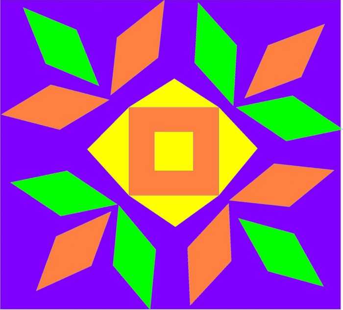 Ornament aus geometrischen Formen. 80 Muster