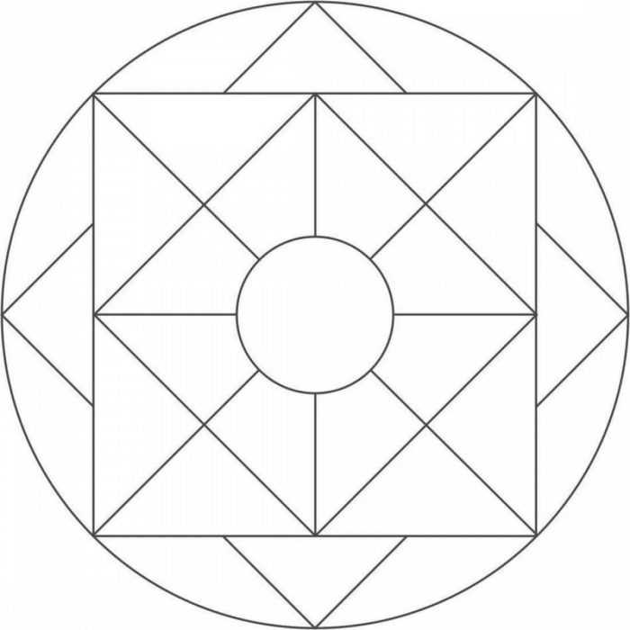 Ornament aus geometrischen Formen. 80 Muster