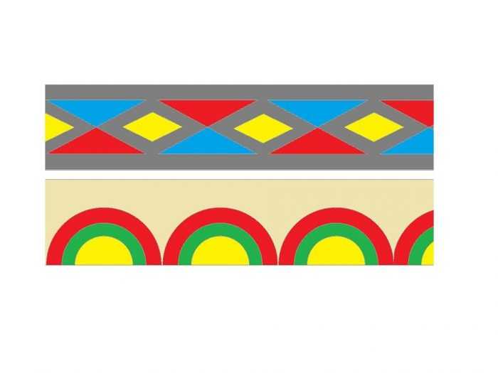 Ornament aus geometrischen Formen. 80 Muster