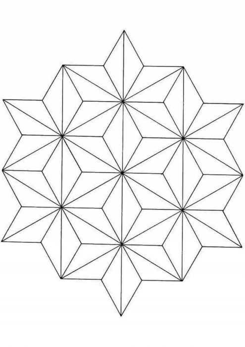 Ornament aus geometrischen Formen. 80 Muster