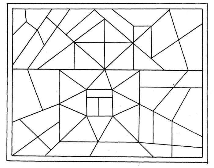 Ornament aus geometrischen Formen. 80 Muster