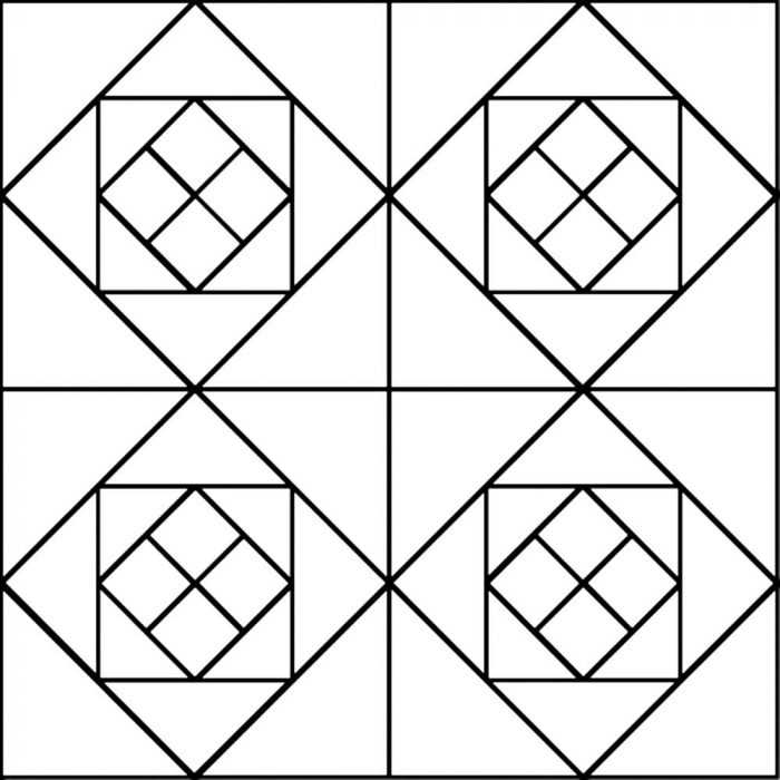 Ornament aus geometrischen Formen. 80 Muster
