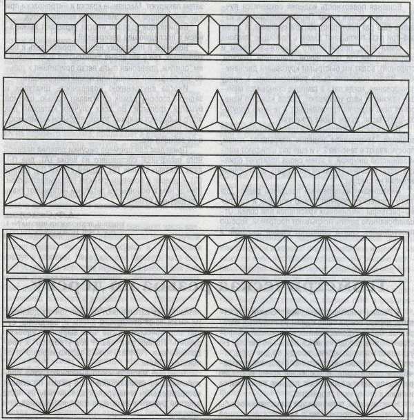 Ornament aus geometrischen Formen. 80 Muster