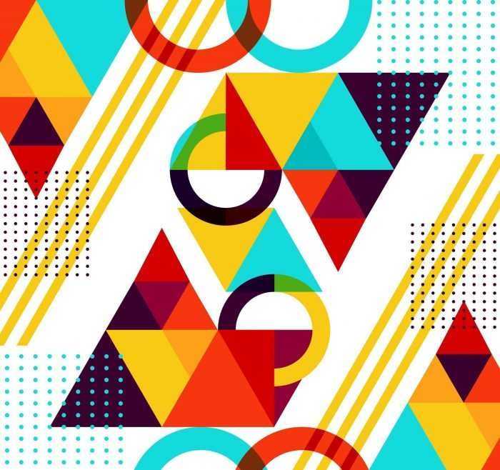 Ornament aus geometrischen Formen. 80 Muster
