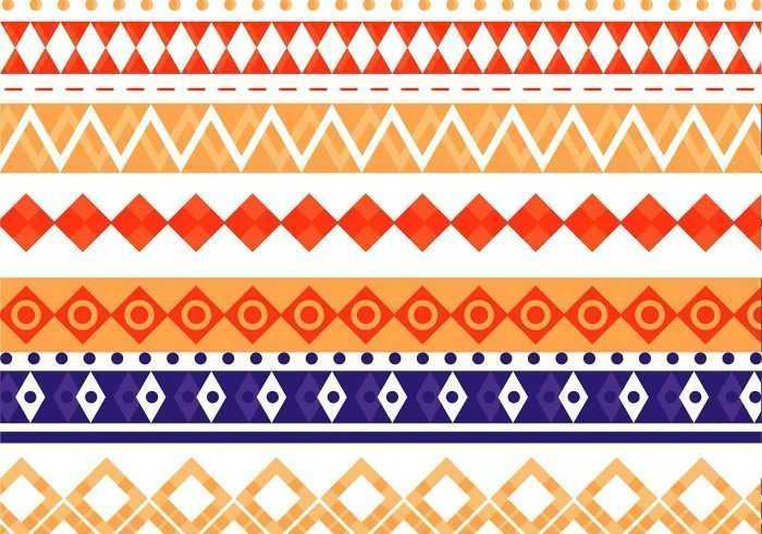 Ornament aus geometrischen Formen. 80 Muster
