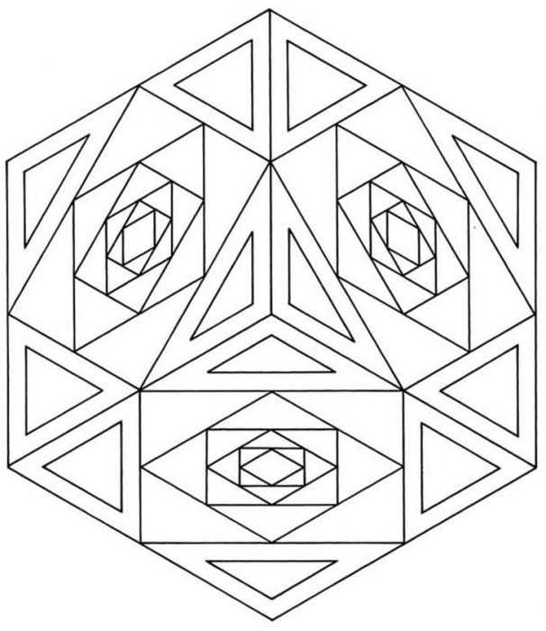 Ornament aus geometrischen Formen. 80 Muster