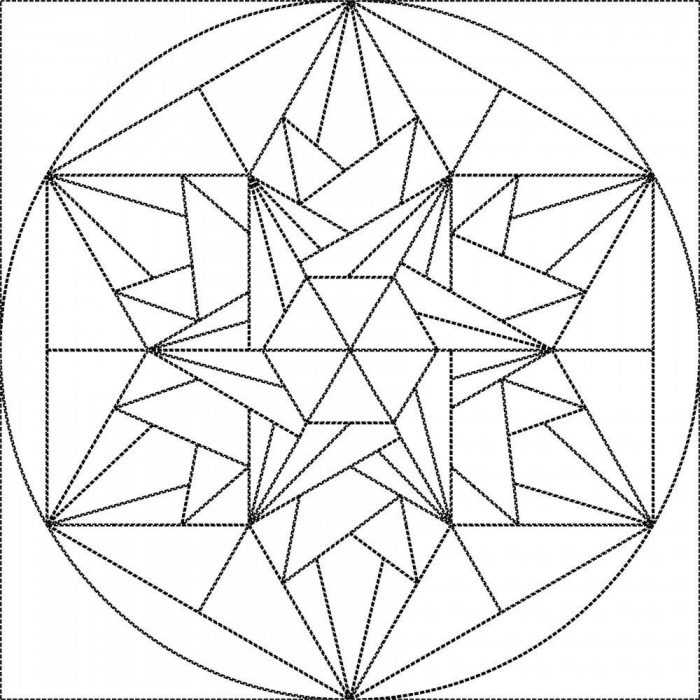 Ornament aus geometrischen Formen. 80 Muster