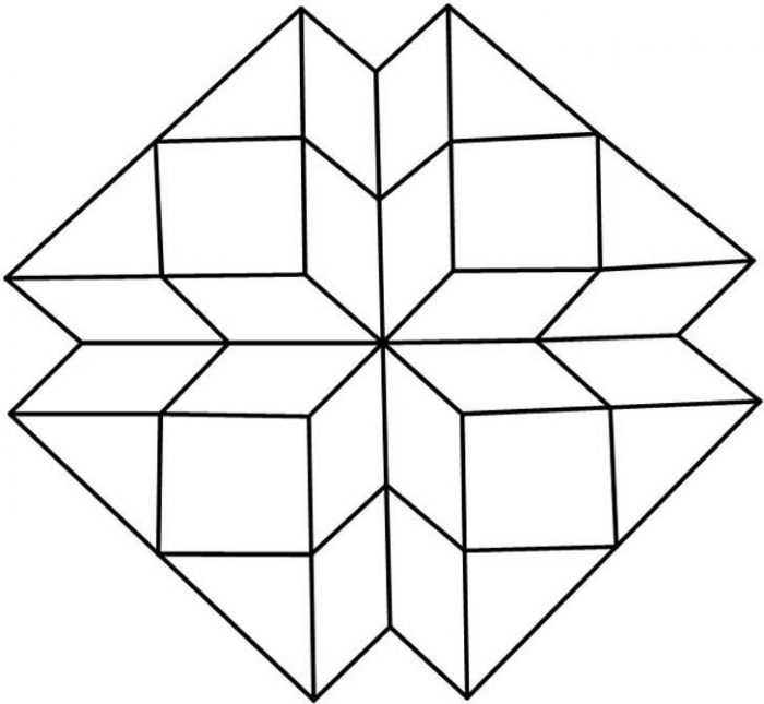 Ornament aus geometrischen Formen. 80 Muster