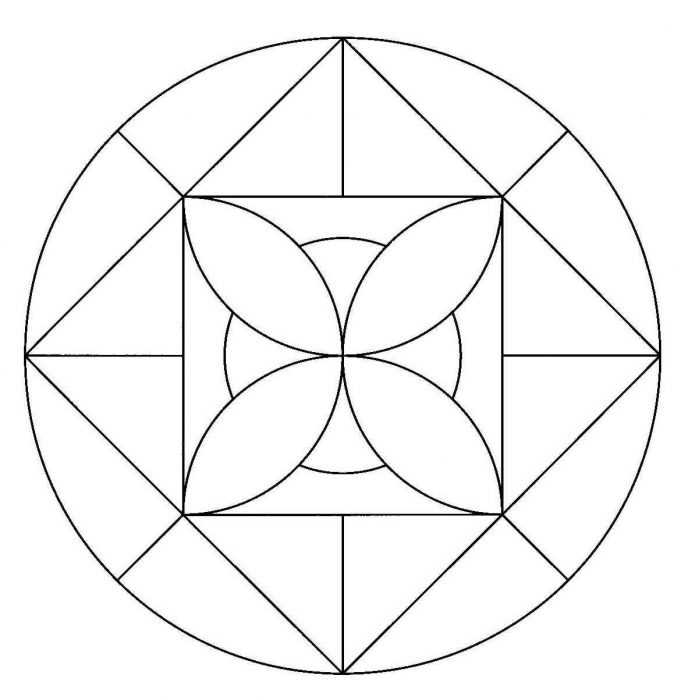 Ornament aus geometrischen Formen. 80 Muster