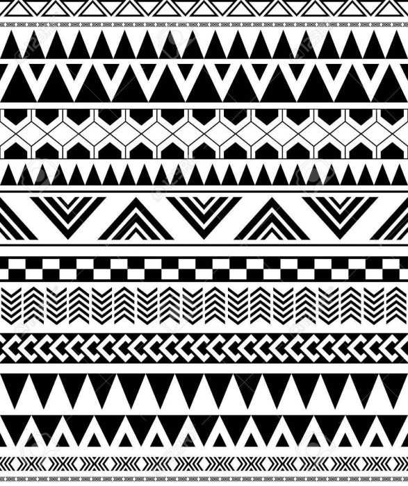 Ornament aus geometrischen Formen. 80 Muster