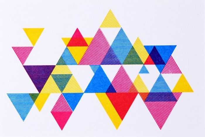 Ornament aus geometrischen Formen. 80 Muster
