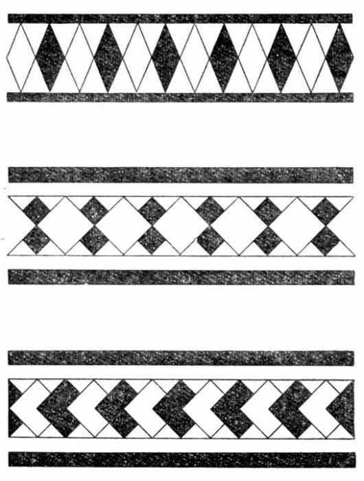 Ornament aus geometrischen Formen. 80 Muster