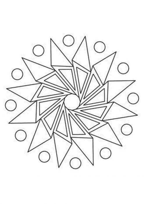 Ornament aus geometrischen Formen. 80 Muster