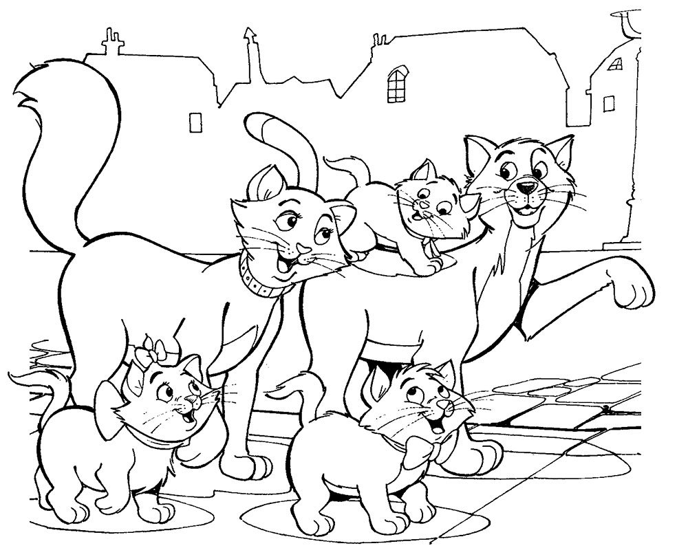 Katzen Malvorlagen für Kinder 50 Bilder