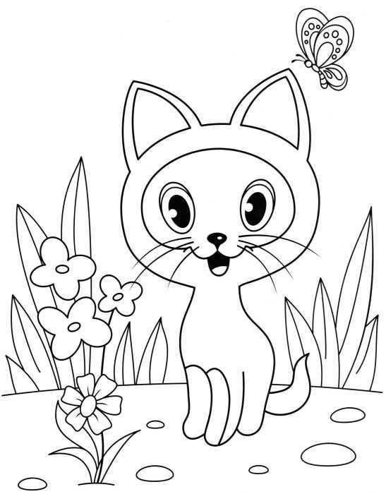 Katzen Malvorlagen für Kinder 50 Bilder