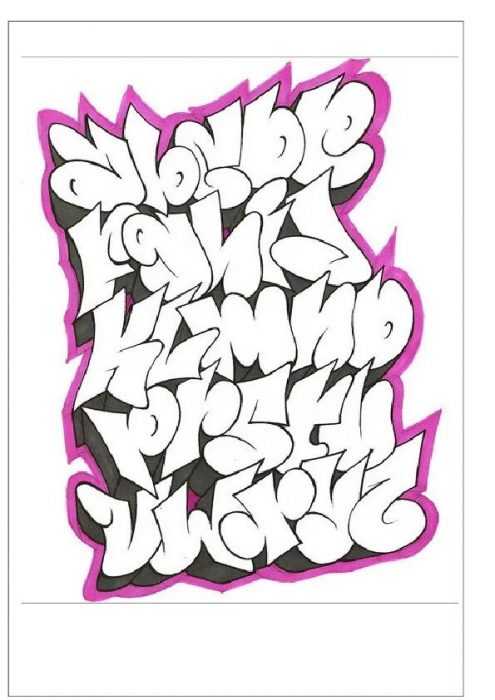 Graffiti-Alphabet in russischer Sprache, 80 Fotos