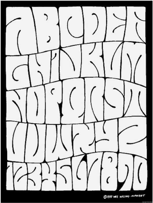 Graffiti-Alphabet in russischer Sprache, 80 Fotos
