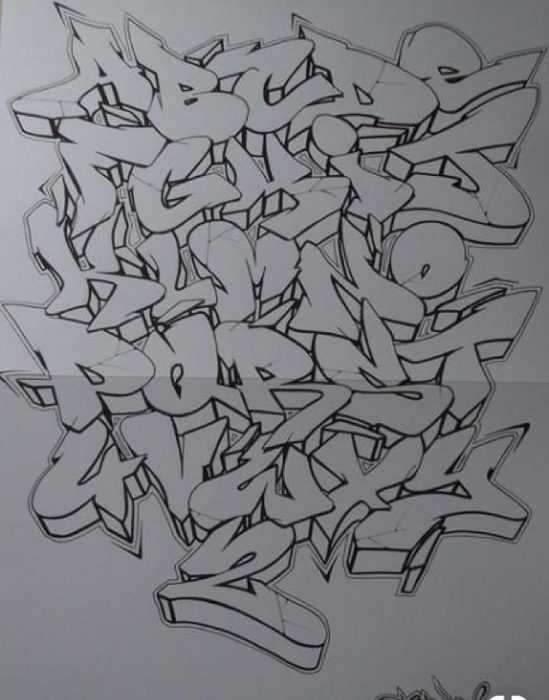 Graffiti-Alphabet in russischer Sprache, 80 Fotos