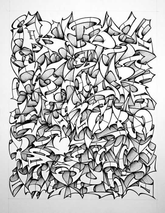 Graffiti-Alphabet in russischer Sprache, 80 Fotos