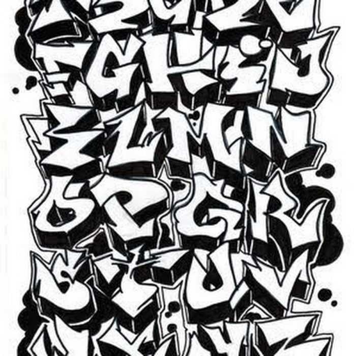 Graffiti-Alphabet in russischer Sprache, 80 Fotos